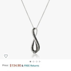 Diamond infinity pendent necklace